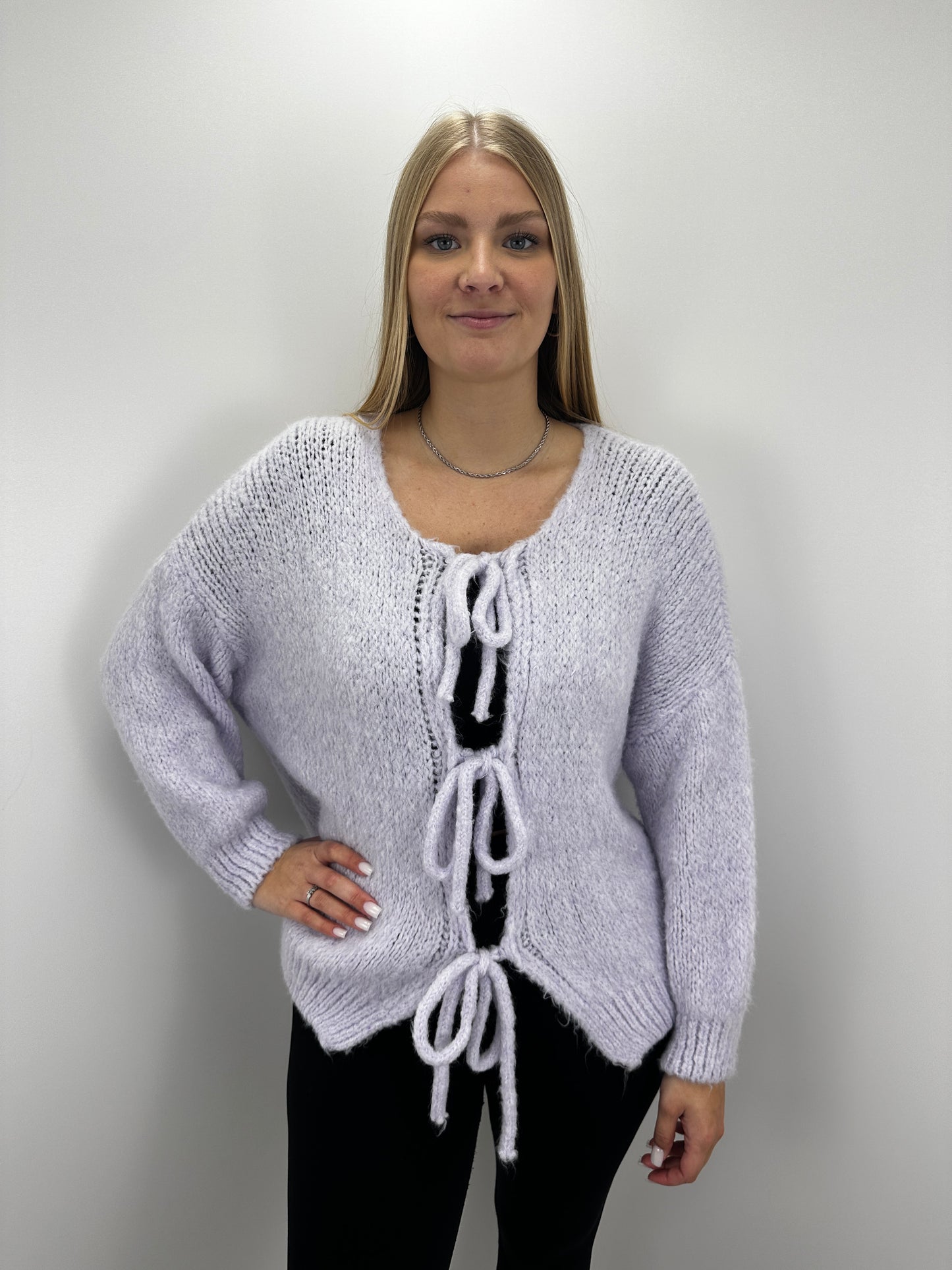 Cardigan Bow - Flieder