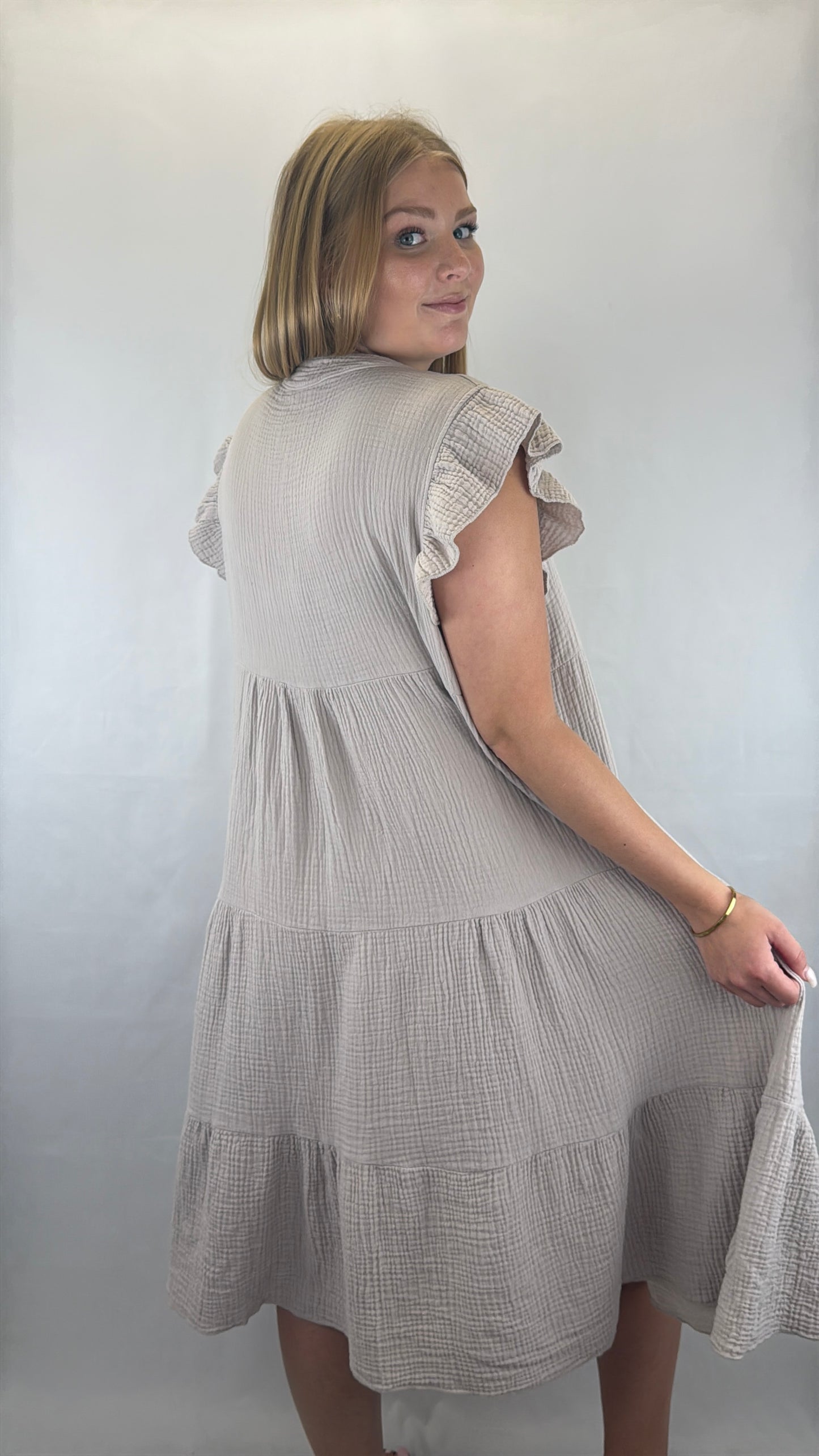 Musselinkleid Lynn - beige