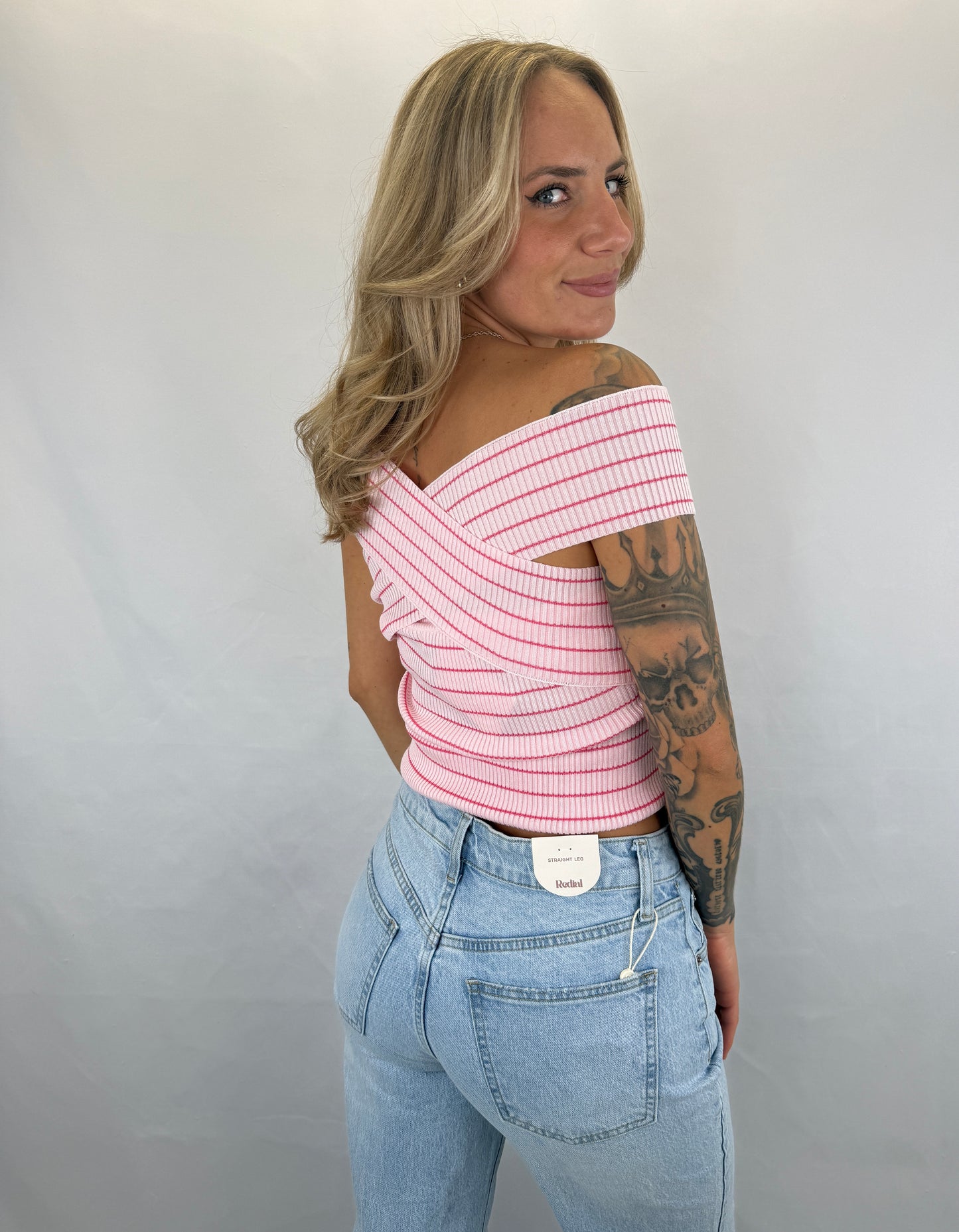Off-Shoulder Top Emma - rosa/pink