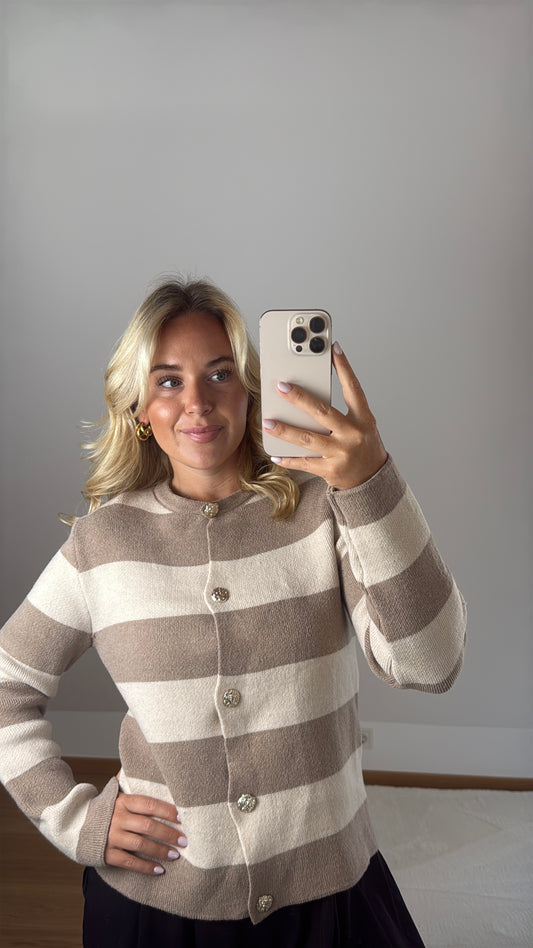 Cardigan Victoria - creme/taupe
