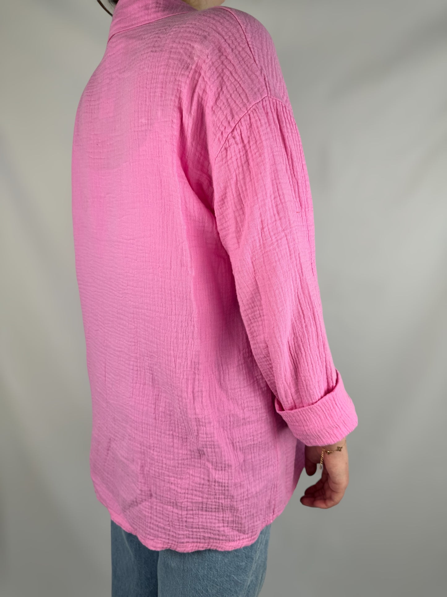 Musselinbluse - pink