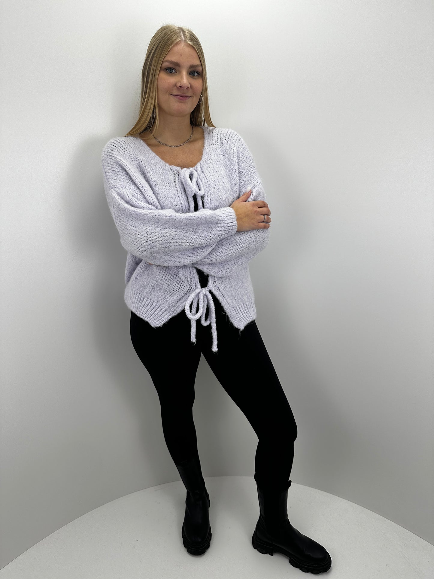 Cardigan Bow - Flieder