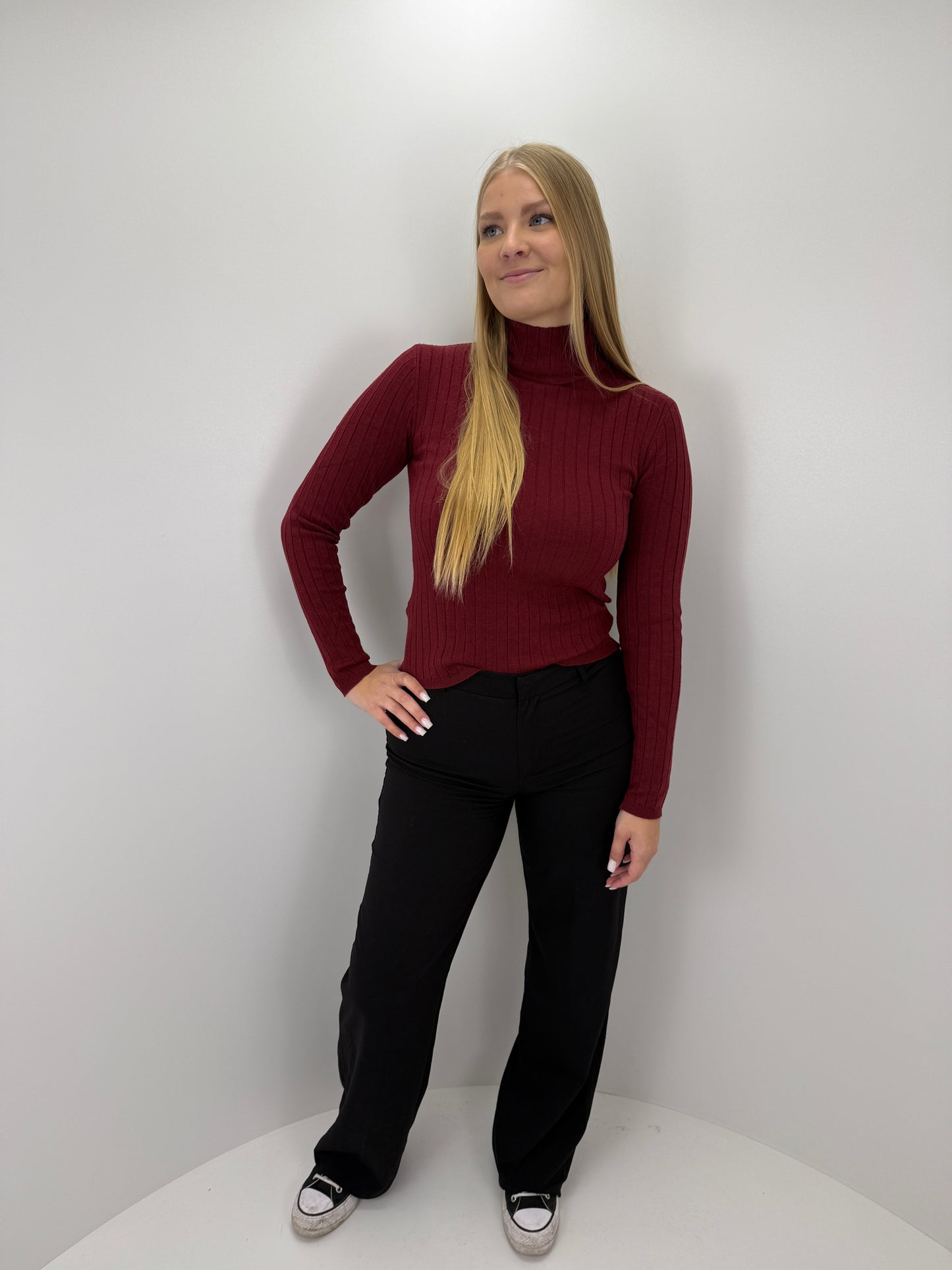 Rollkragenpullover Jasmin - bordeaux