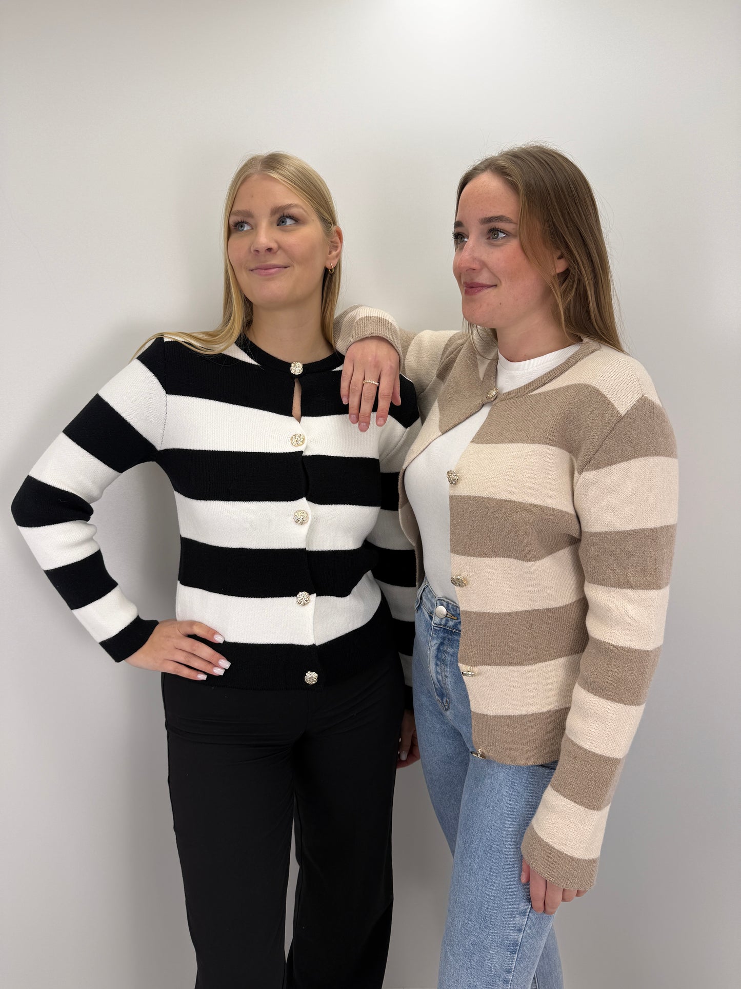 Cardigan Victoria - schwarz/weiß