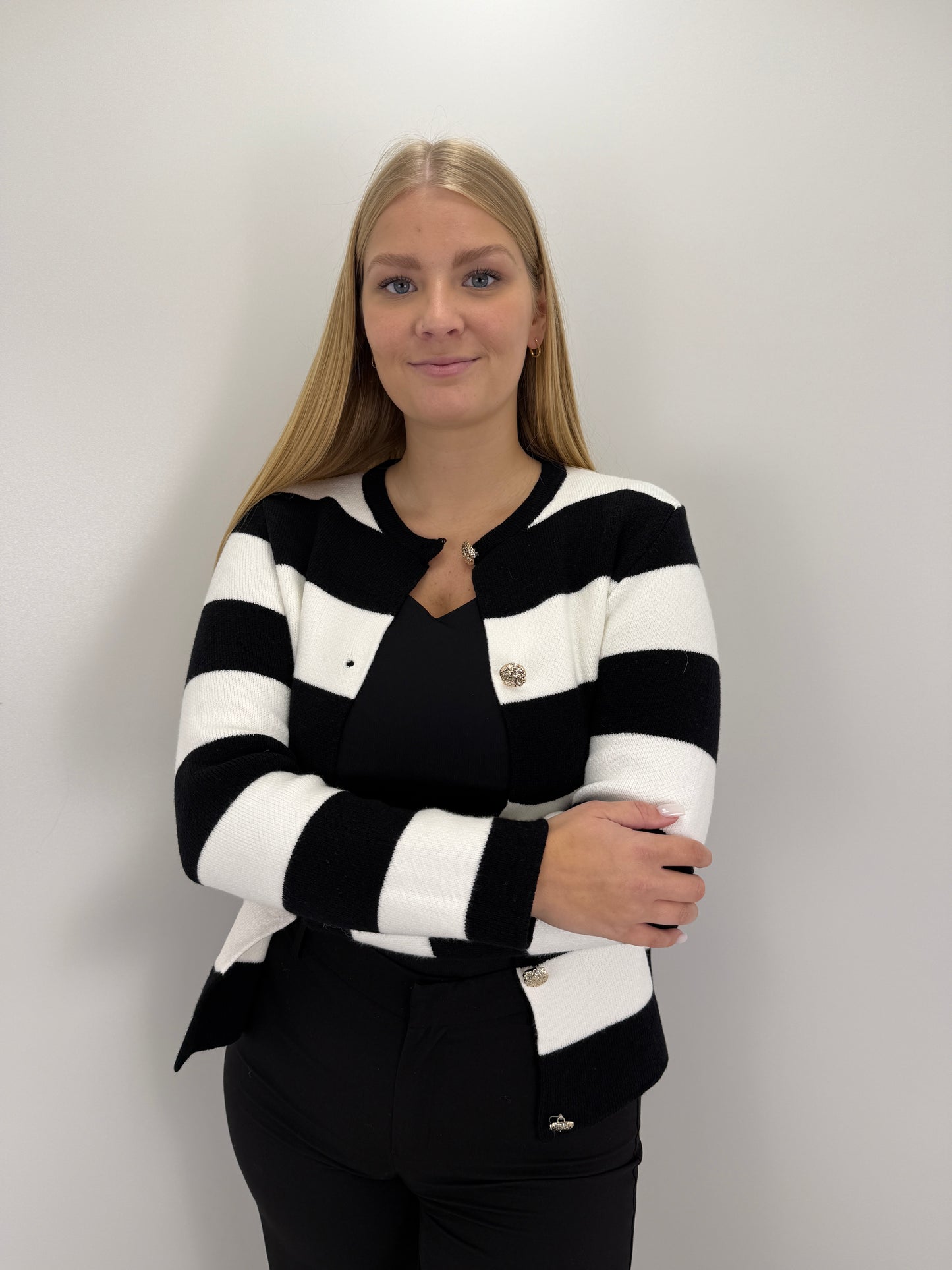 Cardigan Victoria - schwarz/weiß