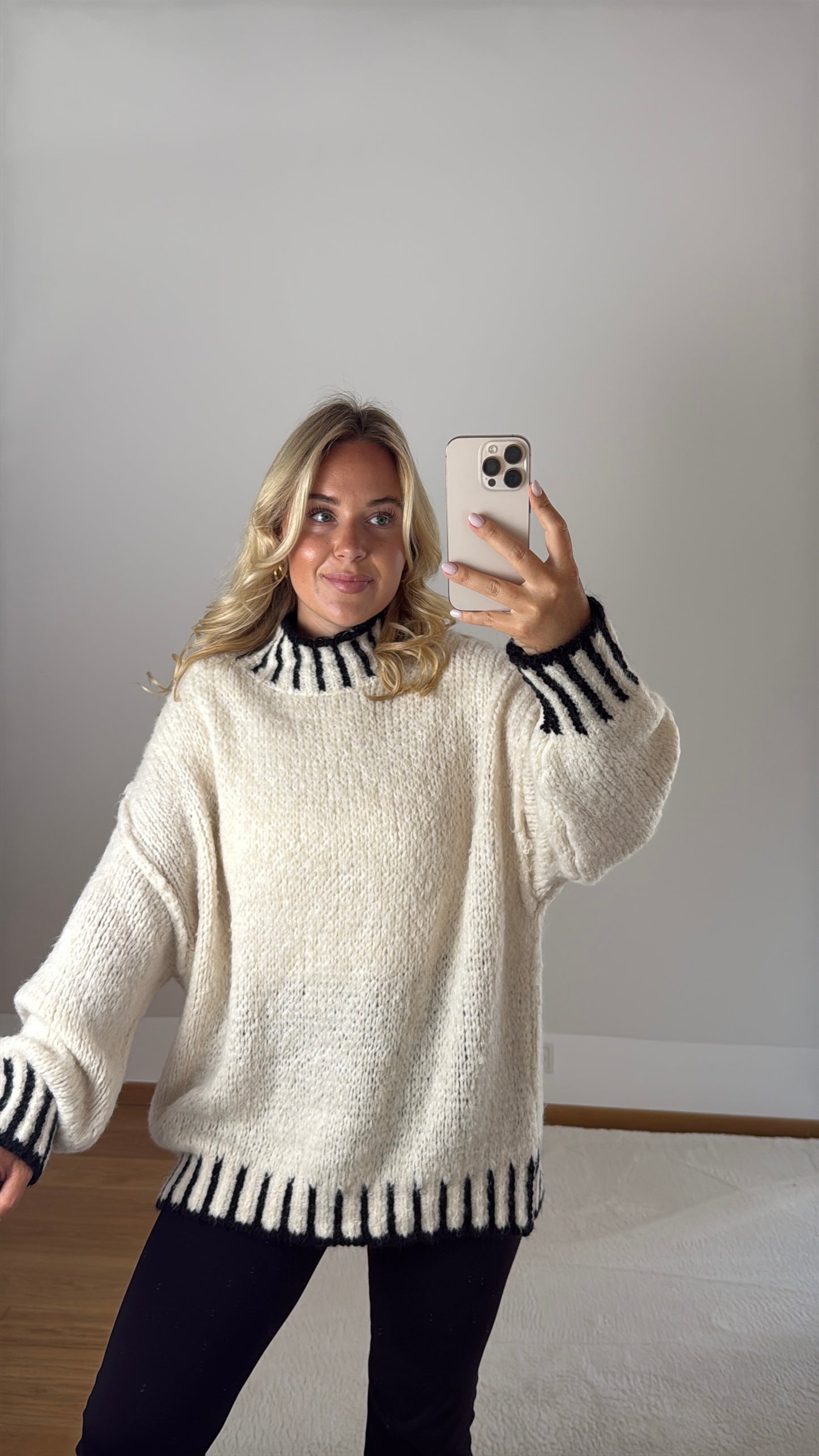 Oversize Pullover Stripes - creme