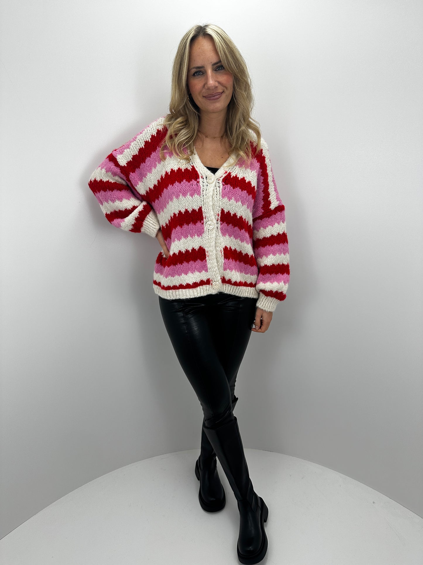 Cardigan Lovely - pink/rot