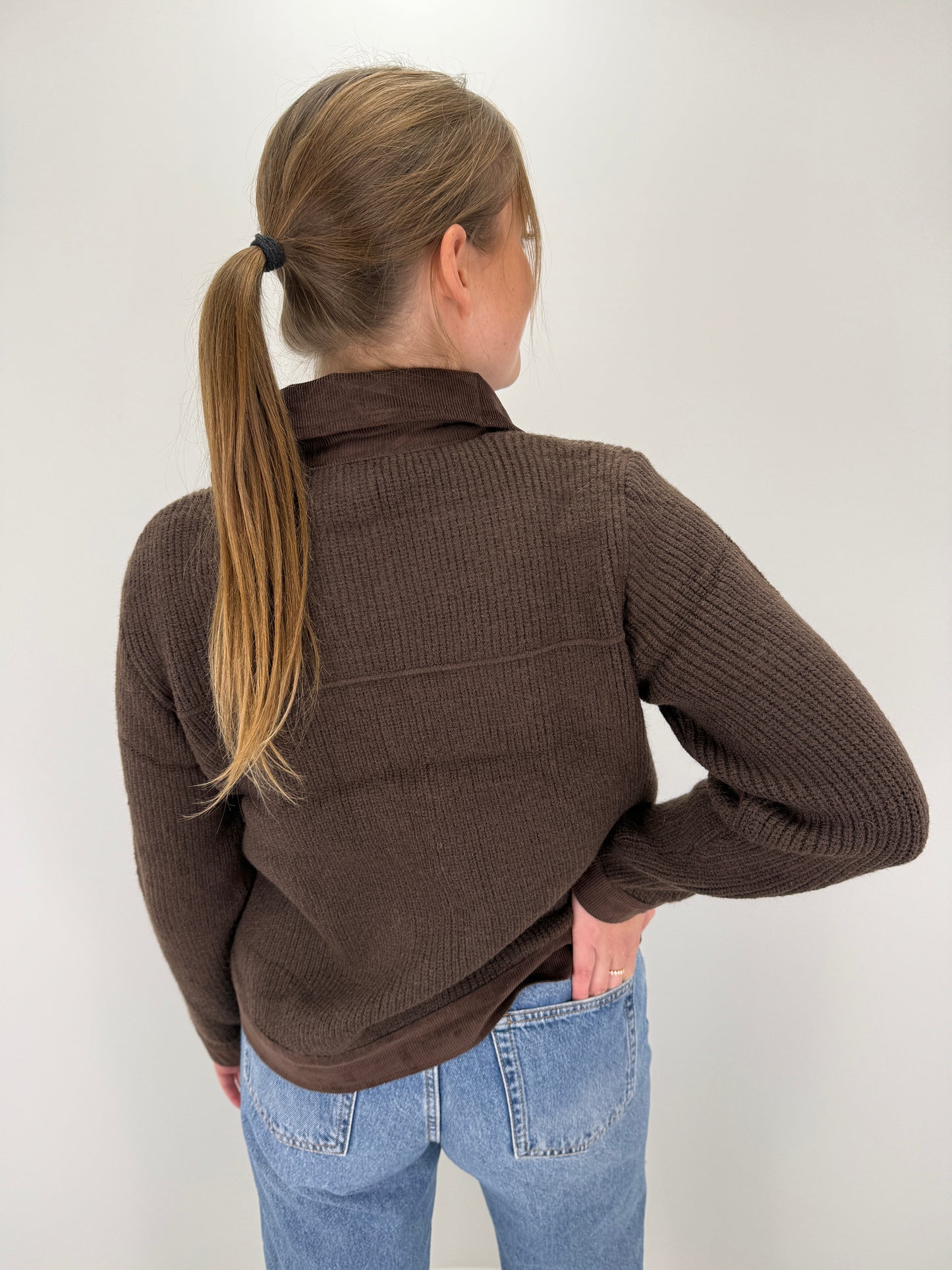 Strickcordjacke Maria - braun