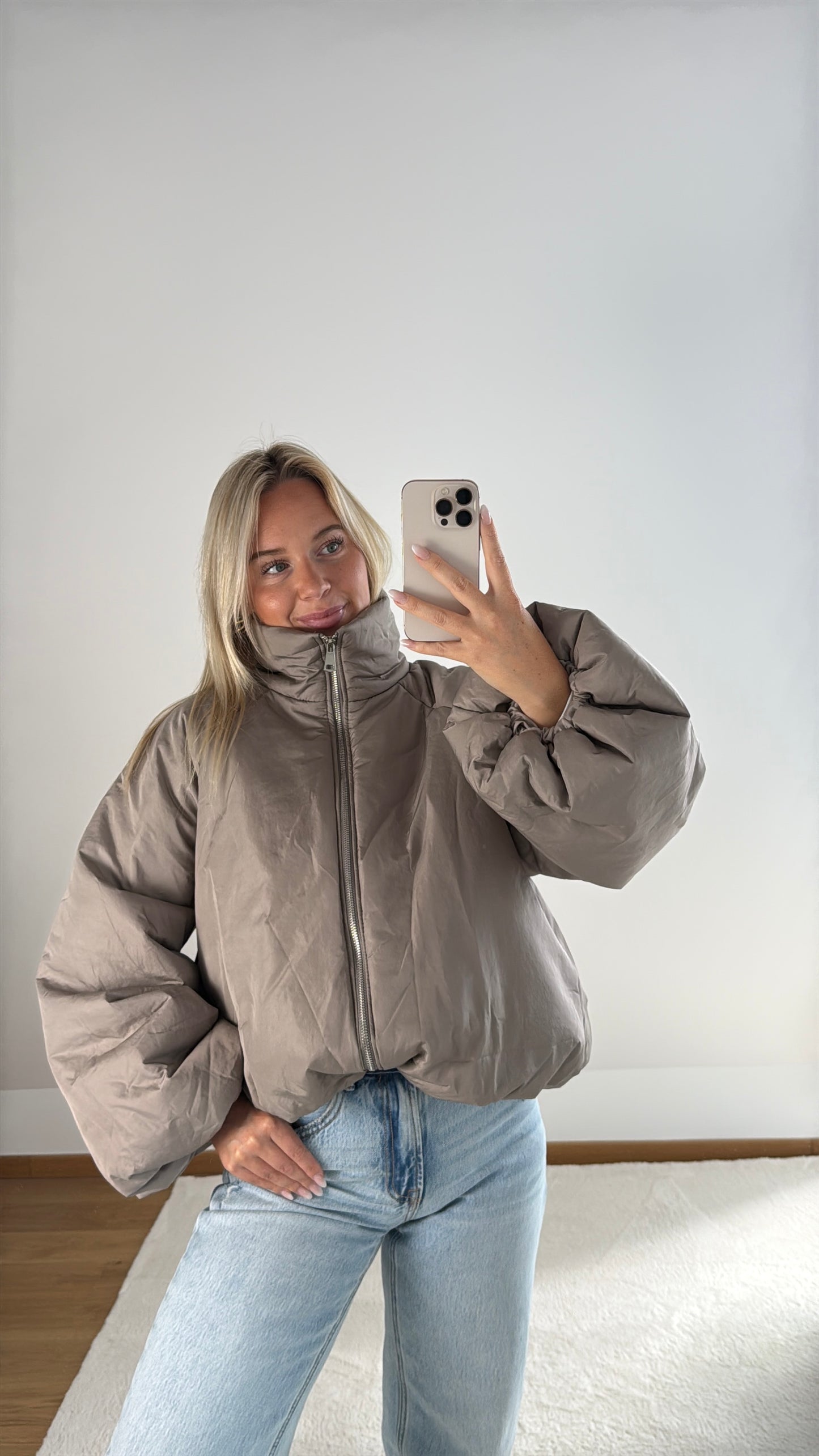 Puffer Jacke Larissa - taupe