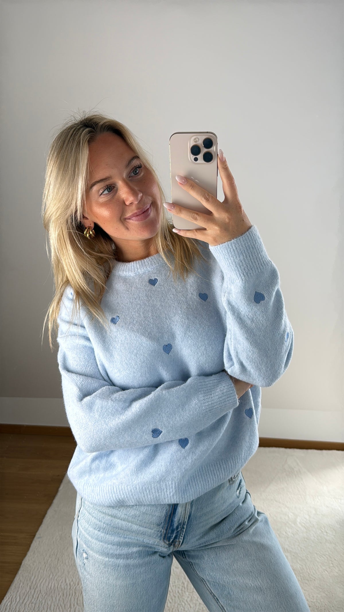 Pullover Hearts - blau