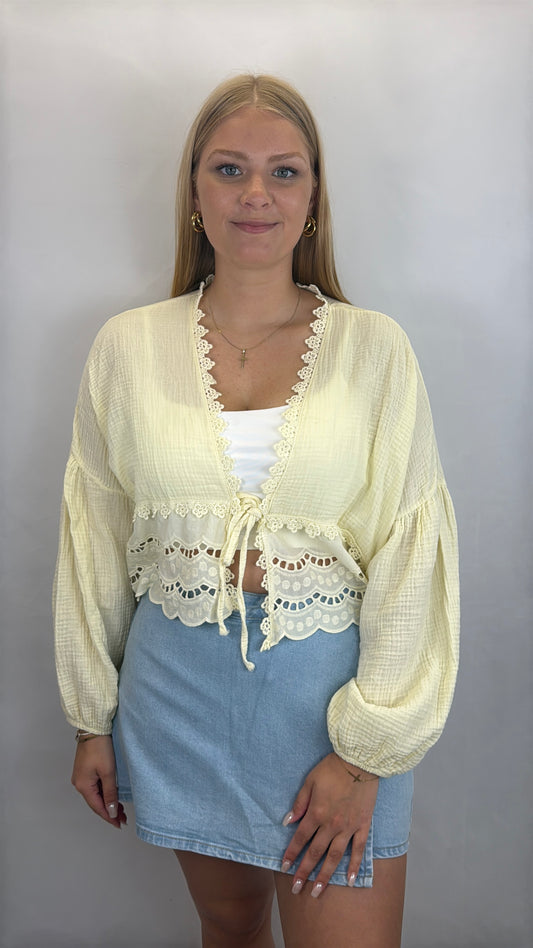 Musselinbluse Ida - gelb