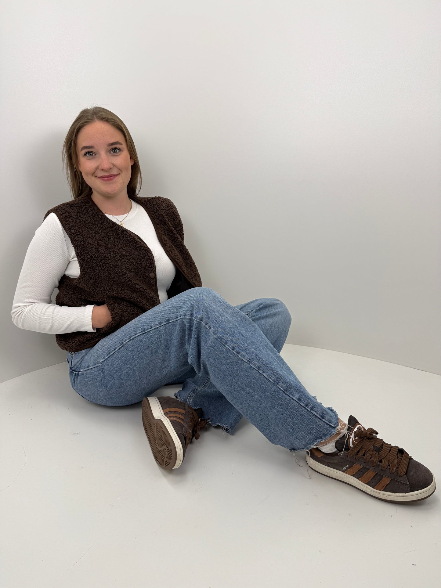 Weste im Teddylook Molly - braun