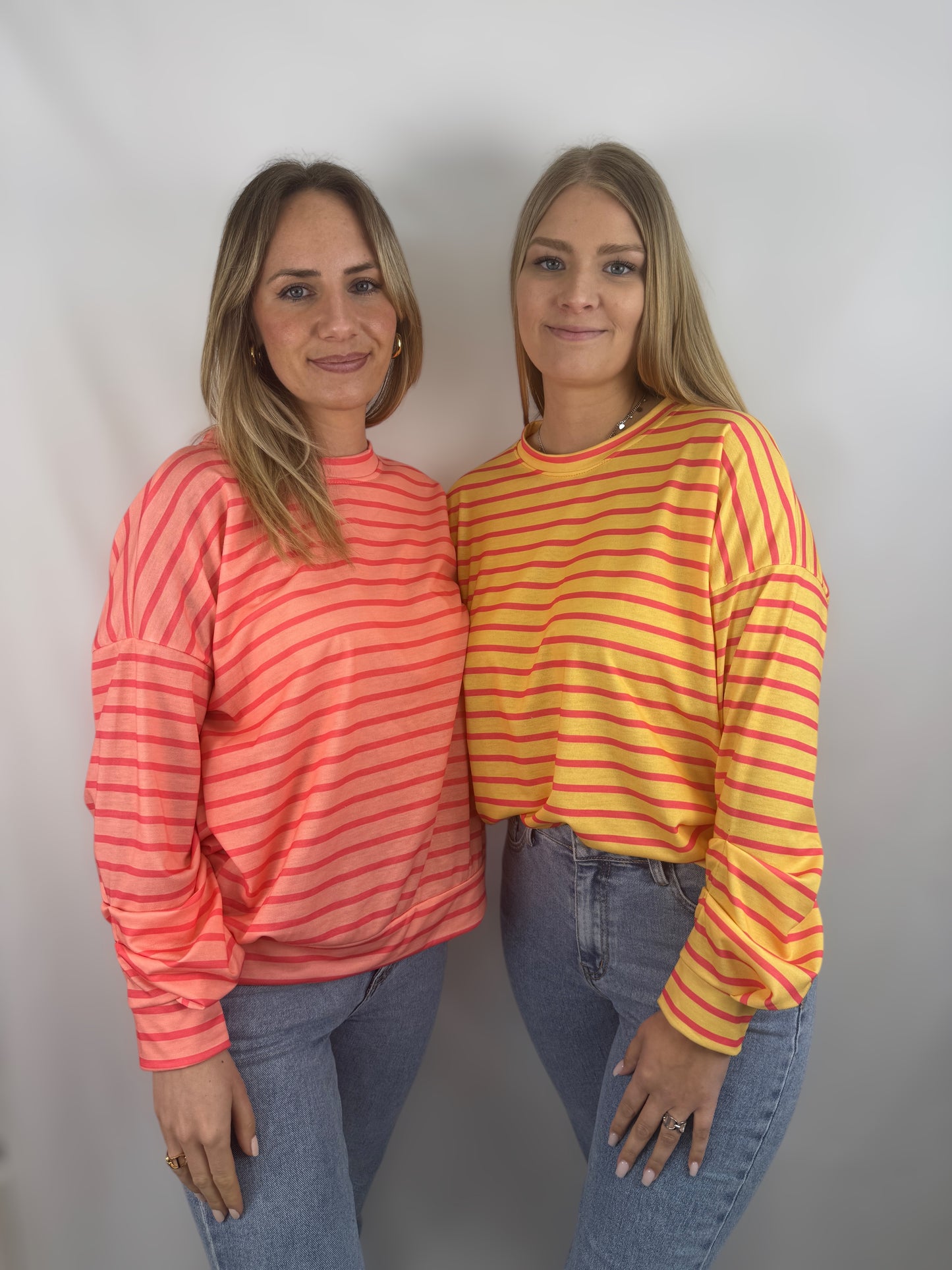 Sweatshirt "Lea" - gelb/pink
