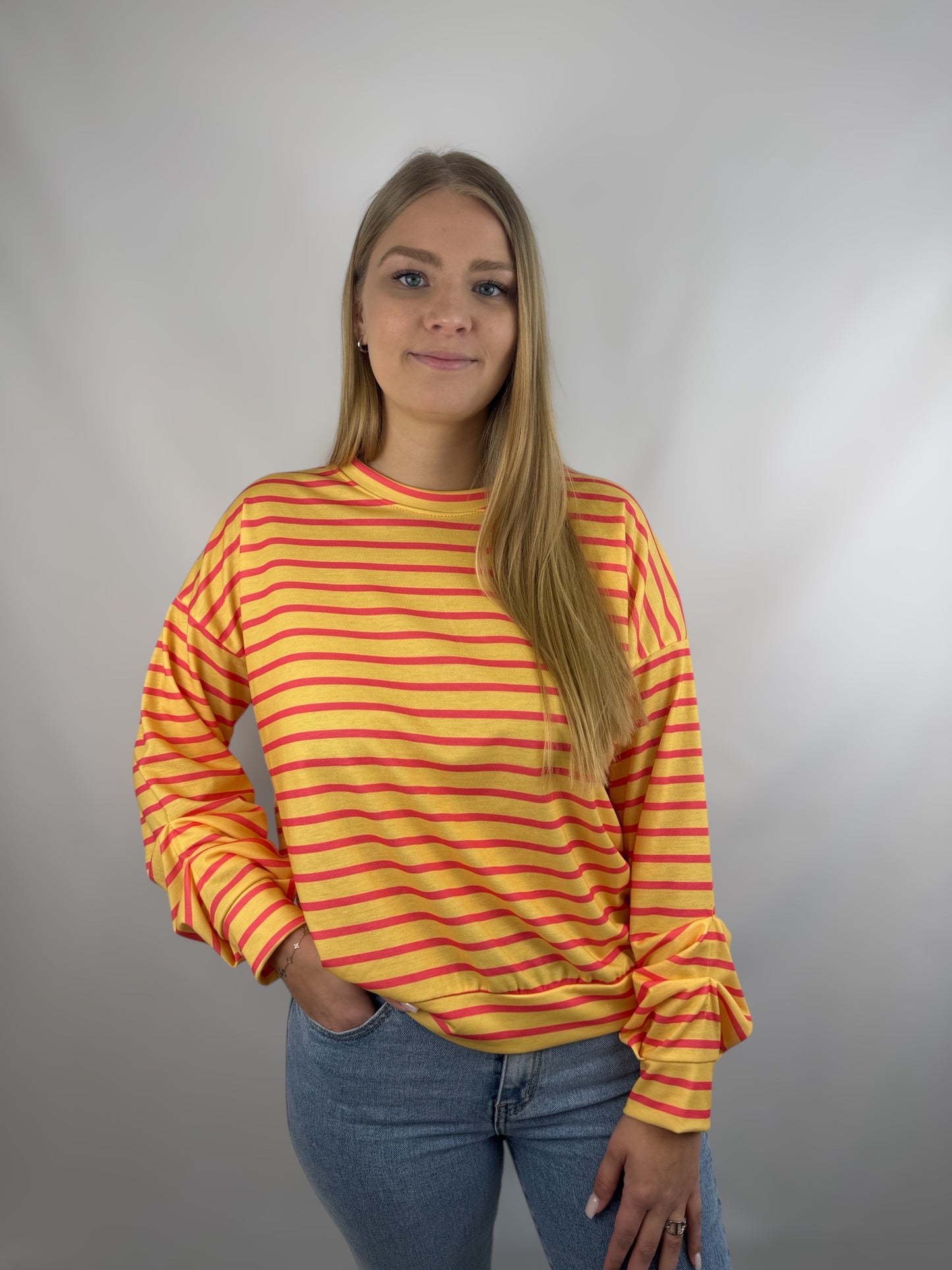 Sweatshirt "Lea" - gelb/pink