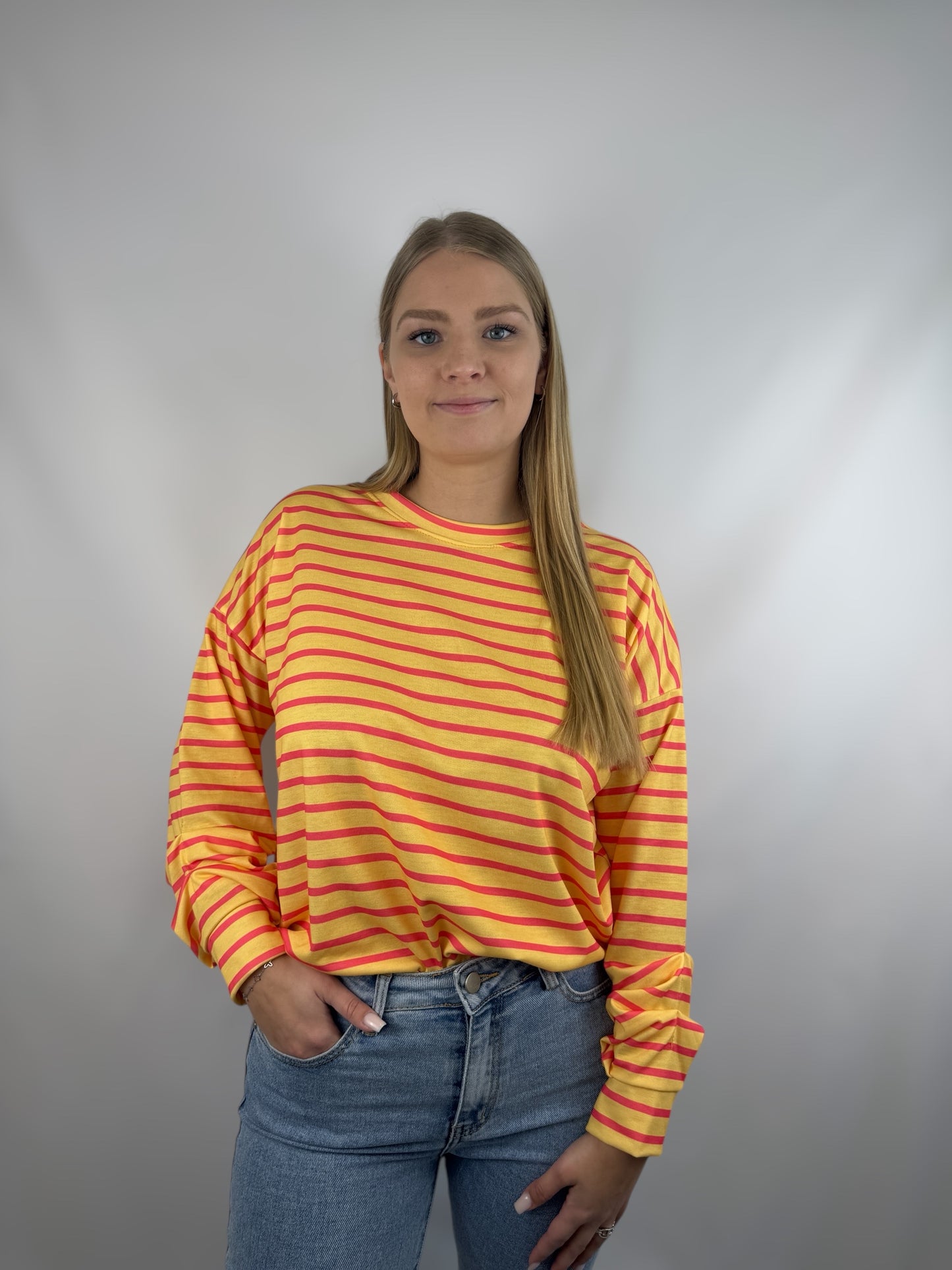Sweatshirt "Lea" - gelb/pink