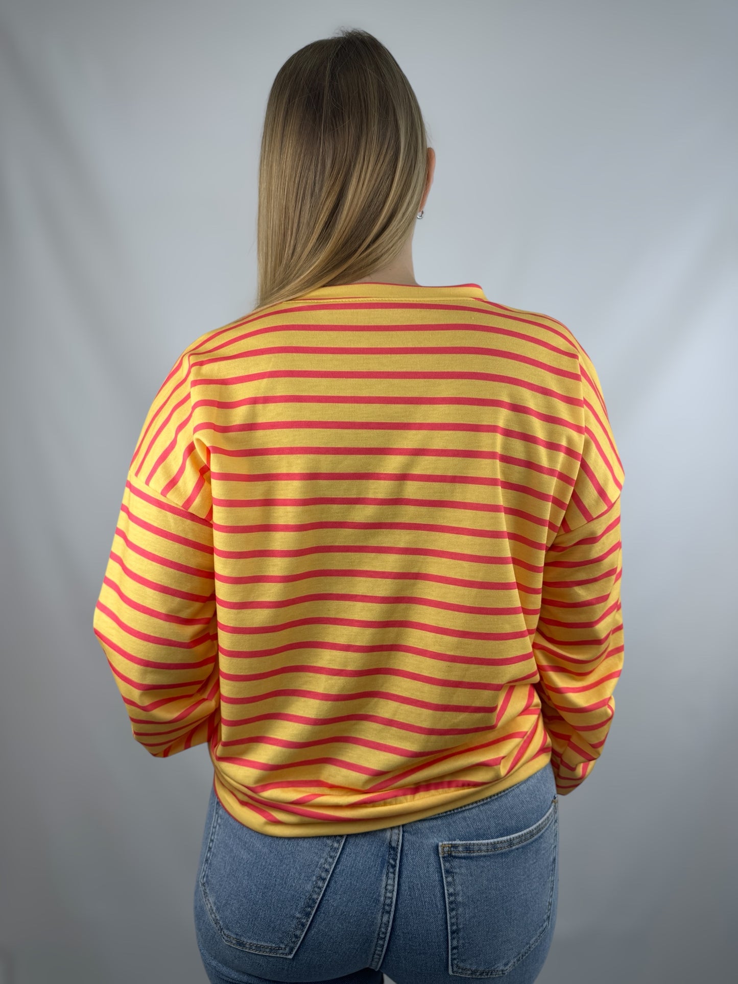 Sweatshirt "Lea" - gelb/pink