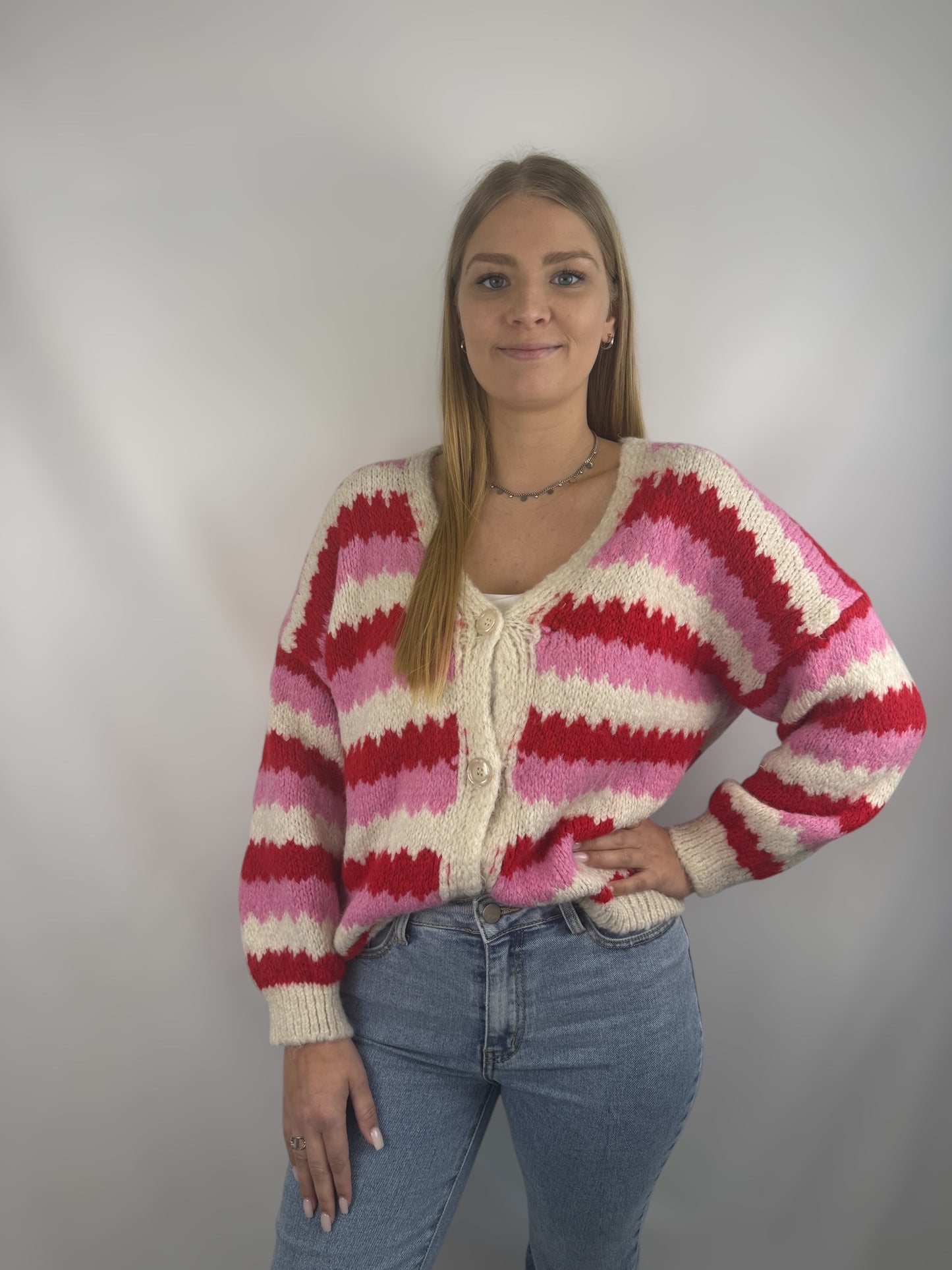 Cardigan Lovely - pink/rot