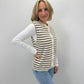 Pullunder Stripes - braun/creme