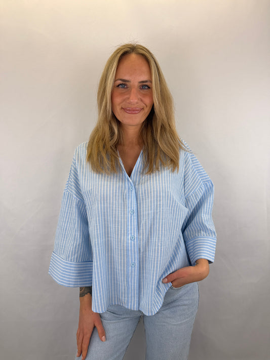 Bluse Daisy gestreift - blau/weiß