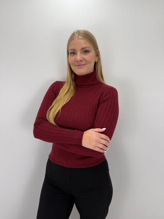 Rollkragenpullover Jasmin - bordeaux
