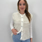 Pullunder Stripes- beige/weiß
