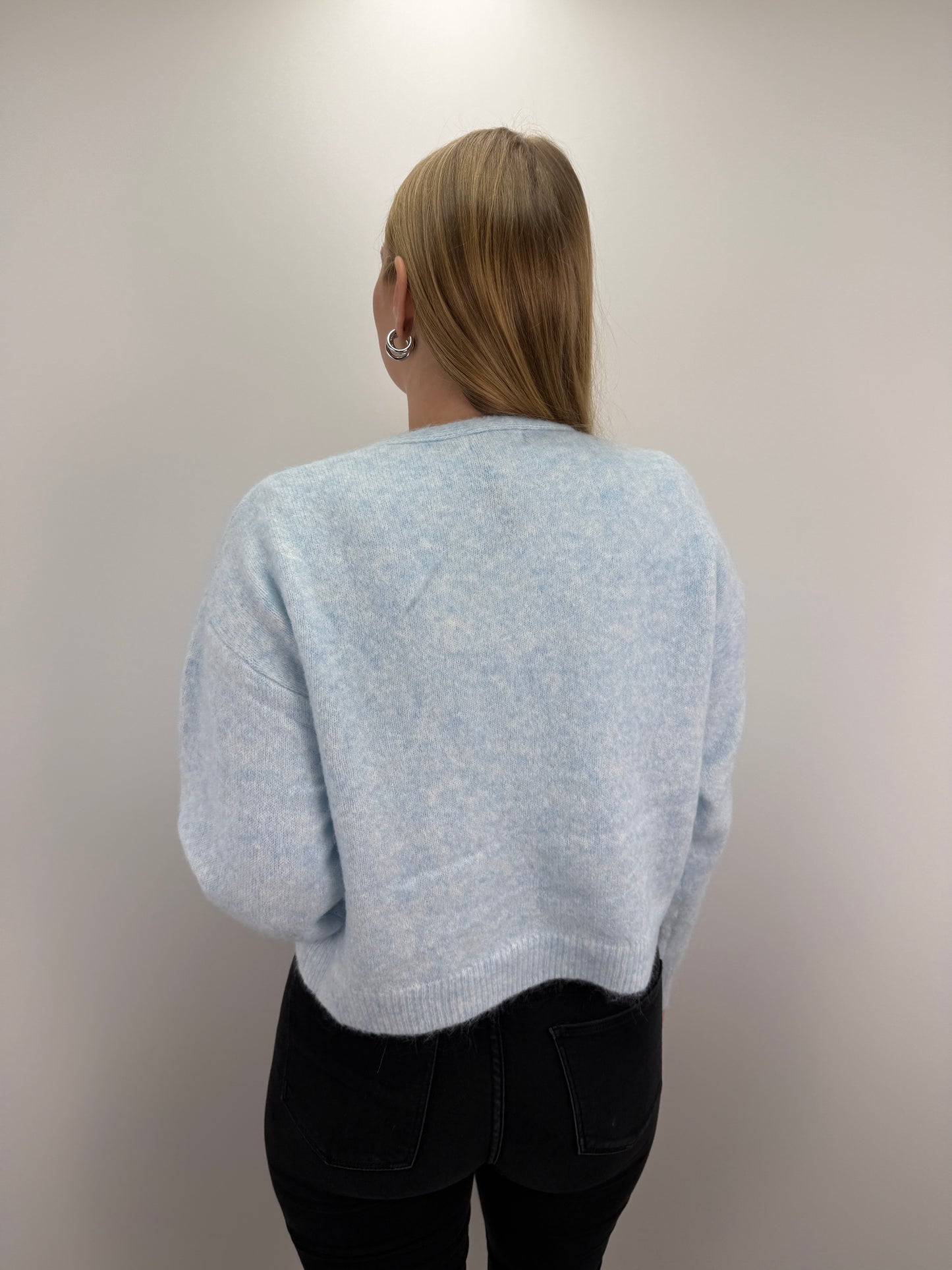 Cardigan mit V-Ausschnitt Blair - hellblau