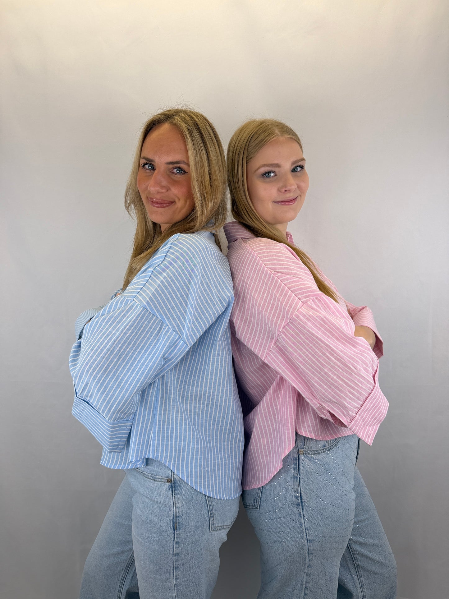 Bluse Daisy gestreift - rosa/weiß