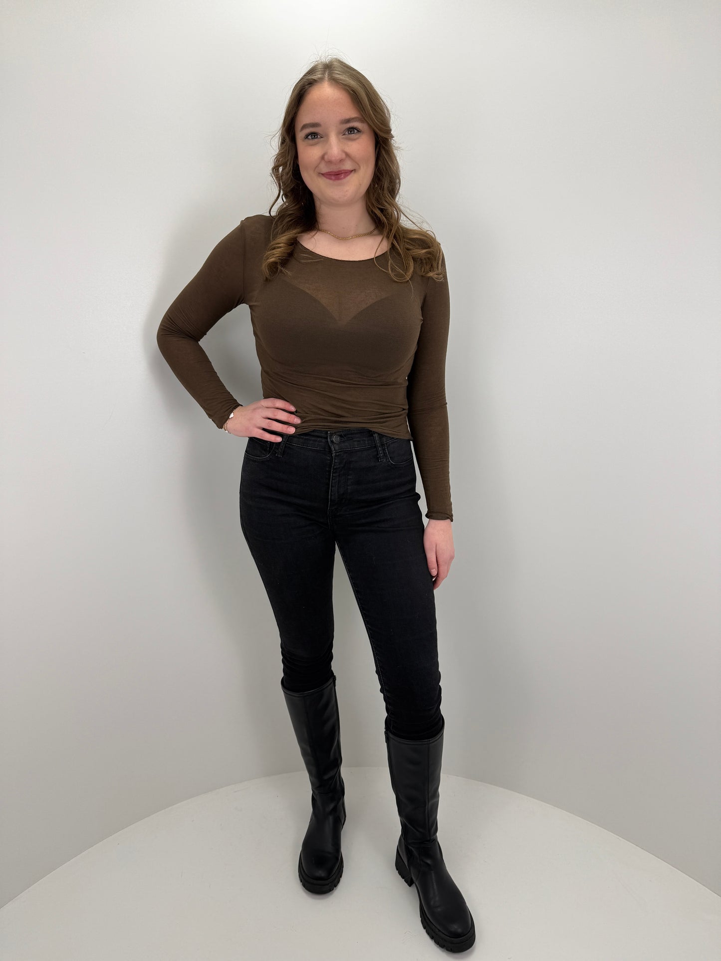 Cashmere Longsleeve Jana - braun