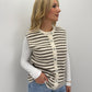 Pullunder Stripes - braun/creme
