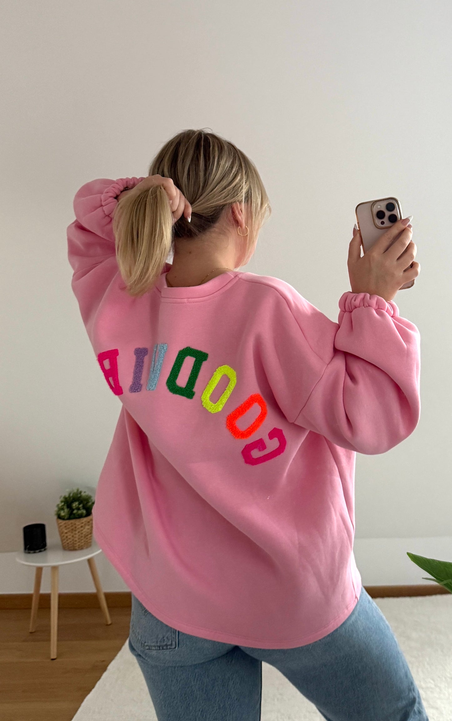 Sweatshirt GoodVibes - rosa