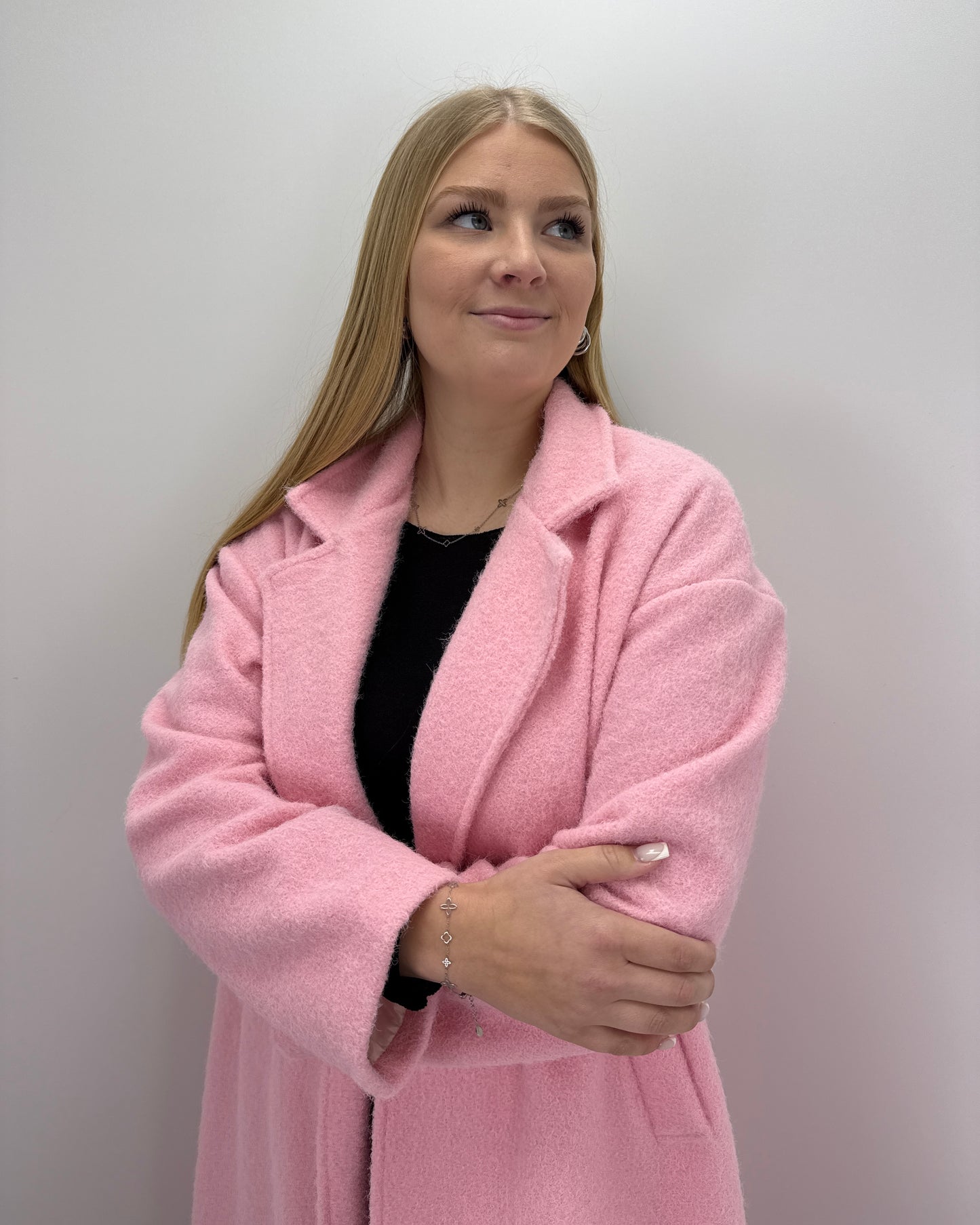 Langer Mantel Clara - rosa