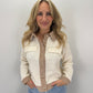 Strickcordjacke Maria - creme/beige