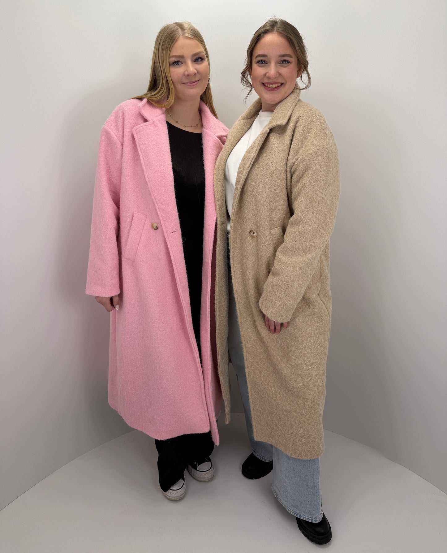 Langer Mantel Clara - rosa