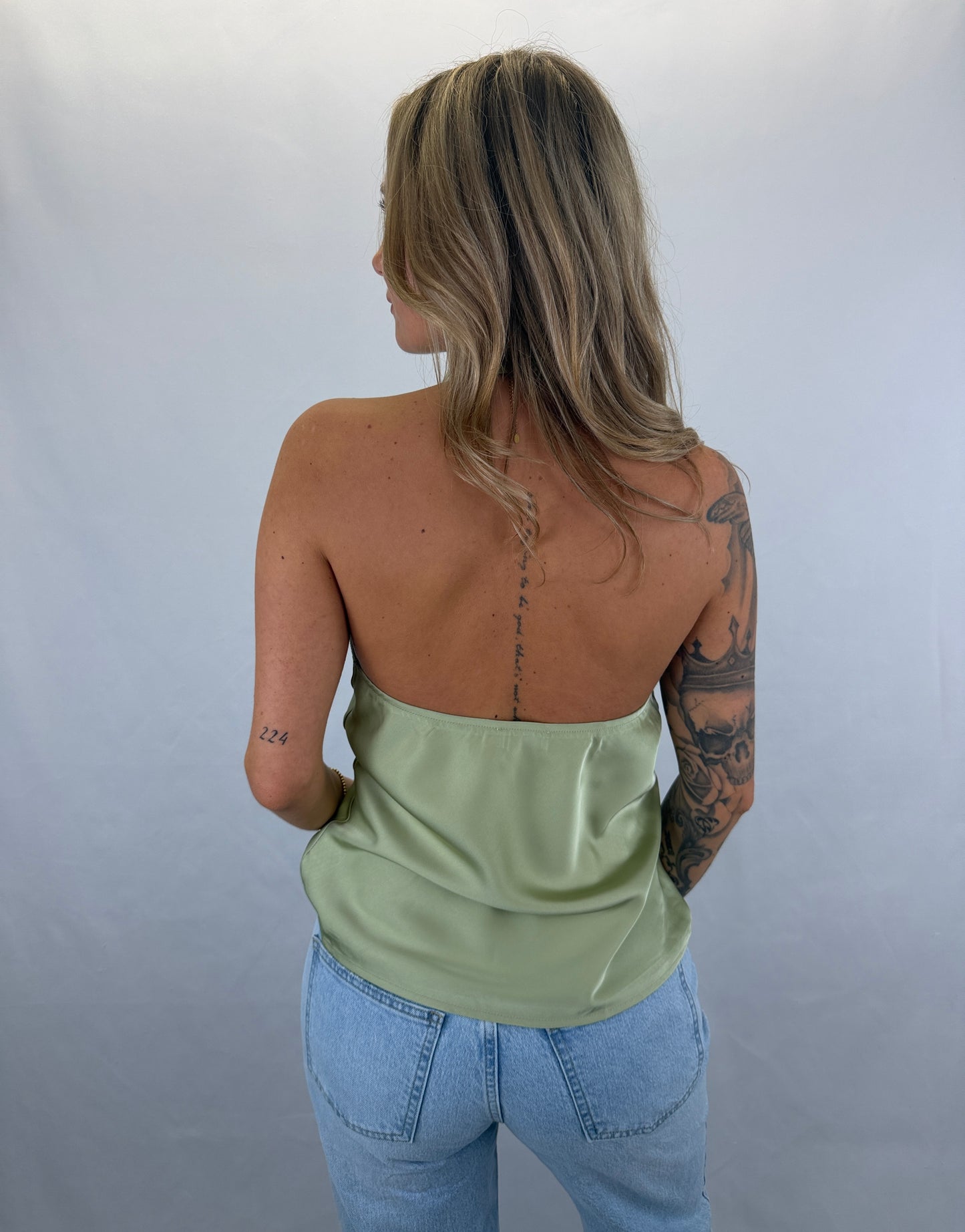 Neckholder Satintop Luna - grün
