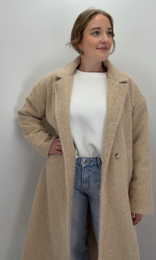 Langer Mantel Clara - beige