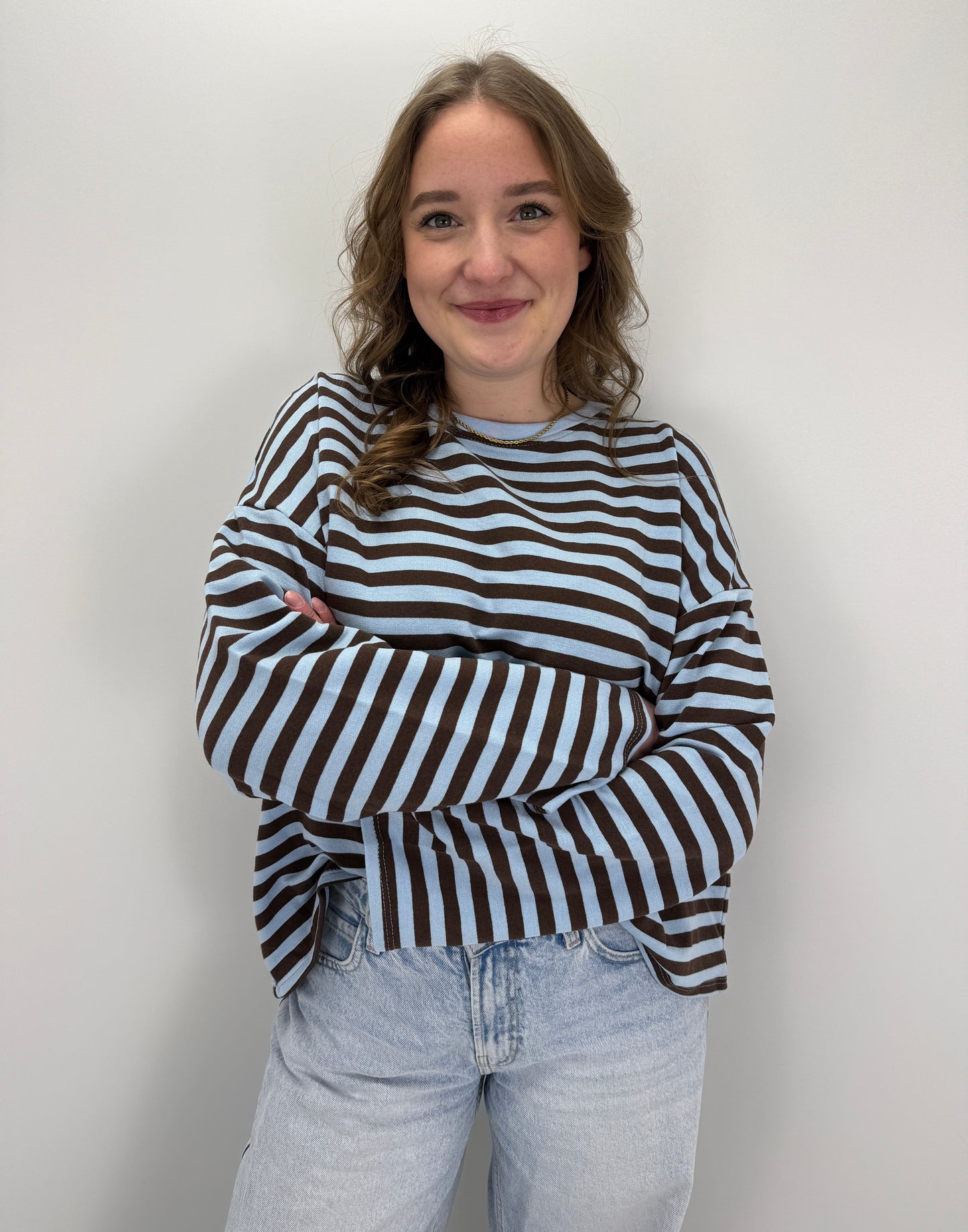 Sweatshirt Lucy - blau/braun