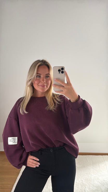 Sweatshirt Patch - weinrot