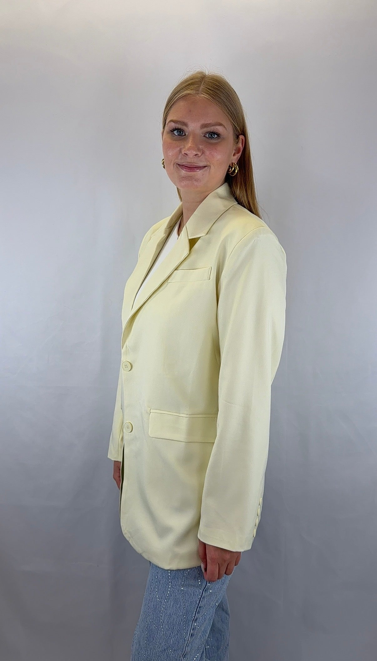 Oversize Blazer Jara - pastellgelb