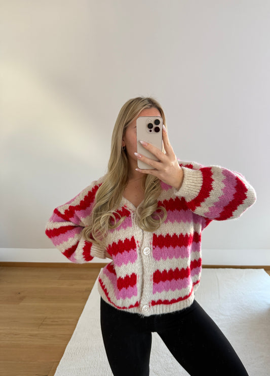 Cardigan Lovely - pink/rot