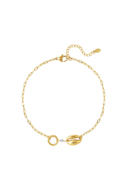 Fußkette - golden Shell