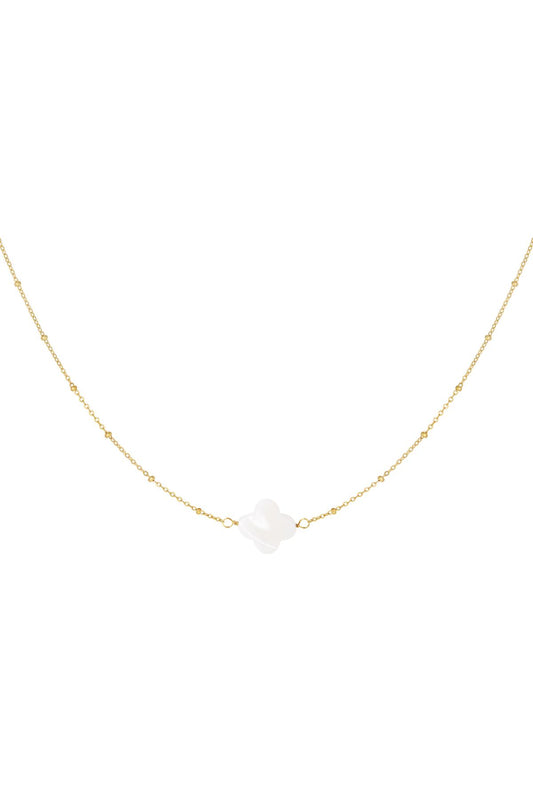Halskette - White Clover gold