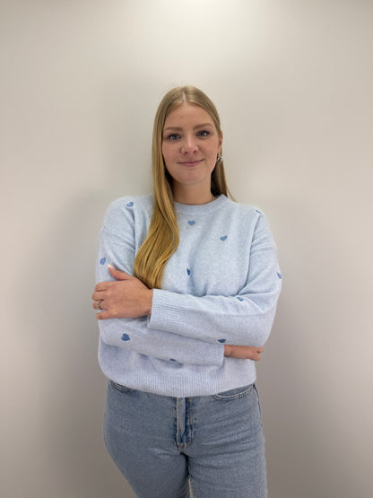 Pullover Hearts - blau