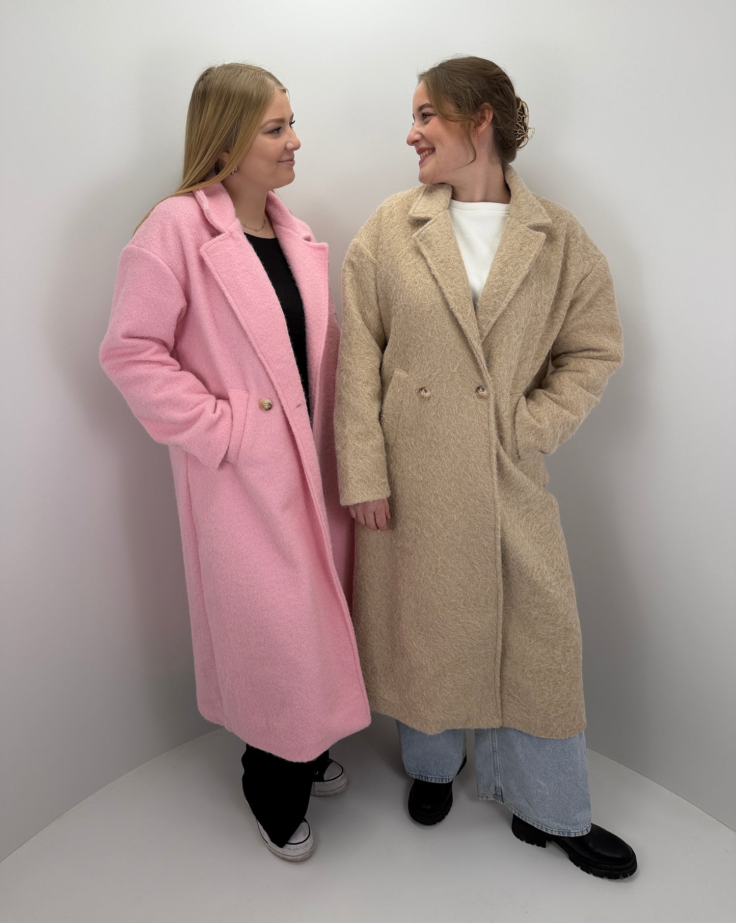 Langer Mantel Clara - beige