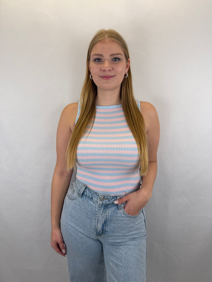 Top Leni - hellblau/rosa