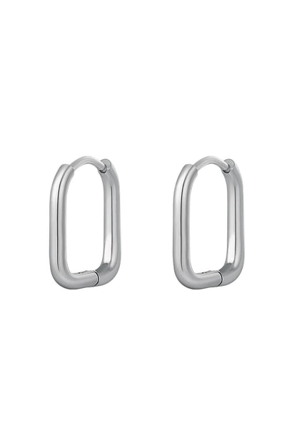 Ohrringe - Oval silber