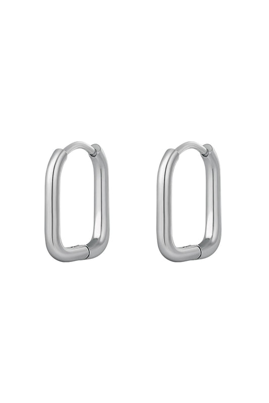 Ohrringe - Oval silber