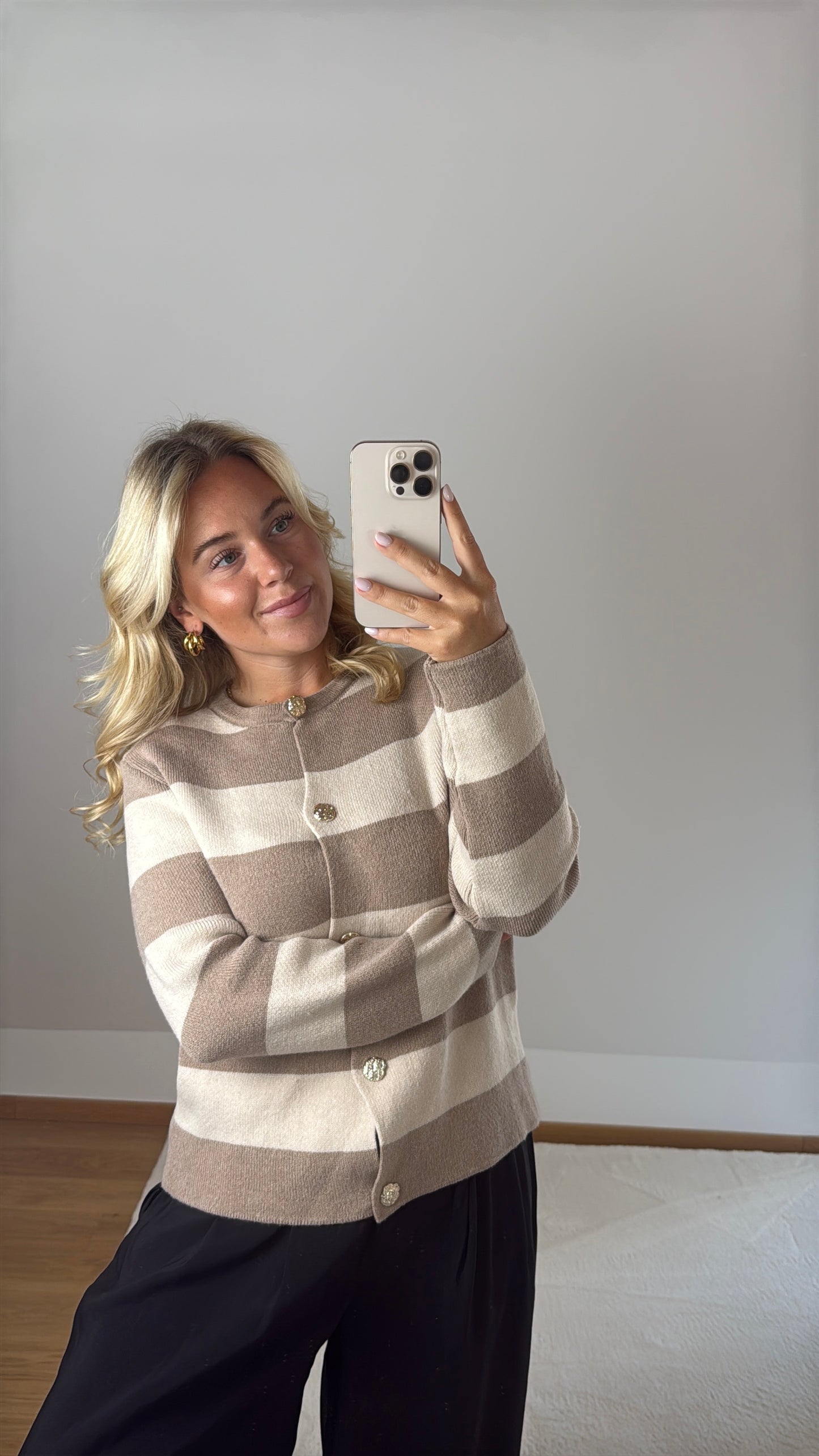 Cardigan Victoria - creme/taupe
