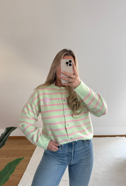 Cardigan Self Love - mint/rosa