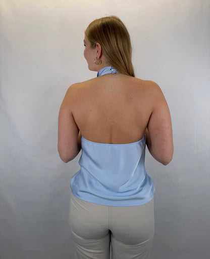 Neckholder Satintop Luna - hellblau