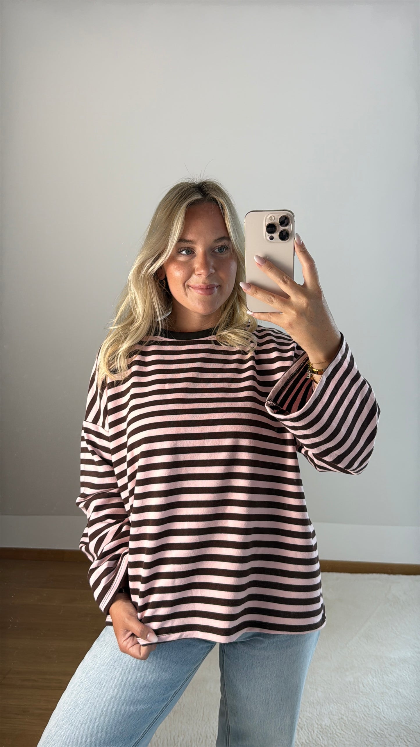 Sweatshirt Mara - braun/rosa